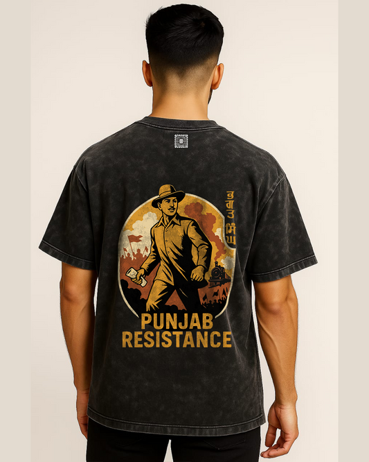 Punjab Resistance (Premium Oversized Acid Wash T-shirt)