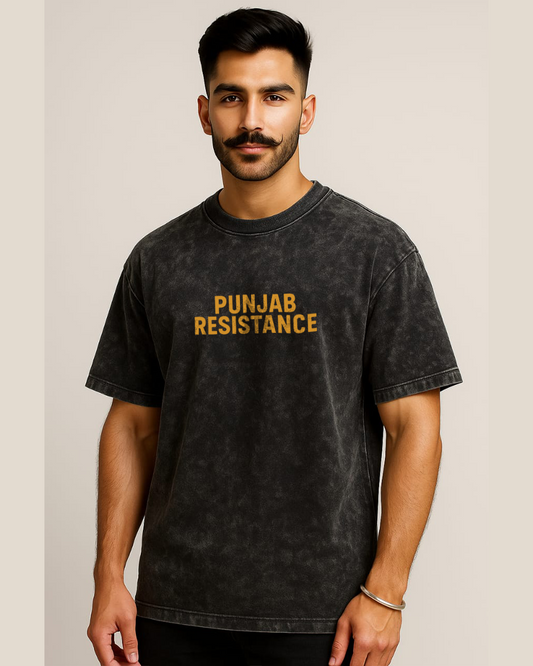 Punjab Resistance (Premium Oversized Acid Wash T-shirt)